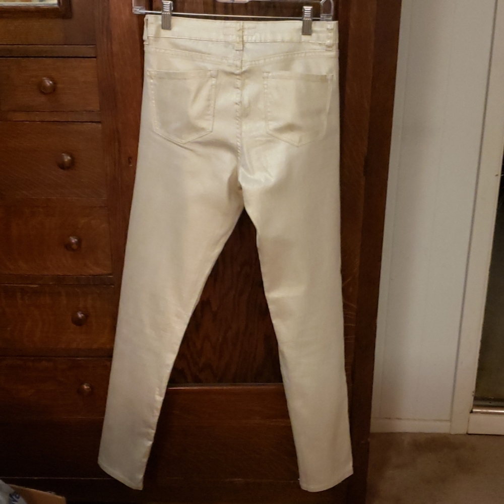 Metallic Gold Jeans - Picture 3 of 5